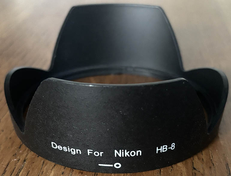 Unbranded Nikon HB-8 Bayonet Lens hood