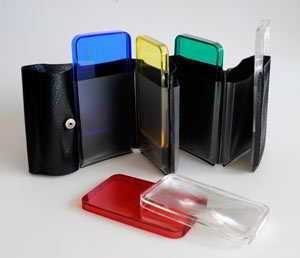 Pre-owned Unbranded Set of 6x 85mm colour/lens filters for flashgun in case