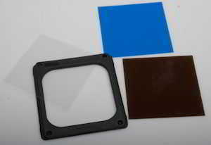 Unbranded Set of three filter gels and filter gel holder A-series