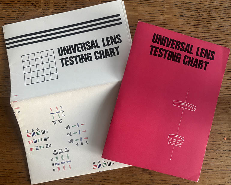 Unbranded Universal Lens Testing Chart Misc