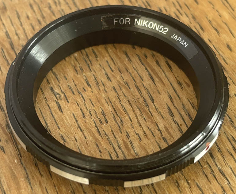 Unbranded Reverse Ring Nikon Bayonet to 52mm lens Lens adaptor