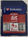 Verbatim 4GB SD  (Memory card) £5.00