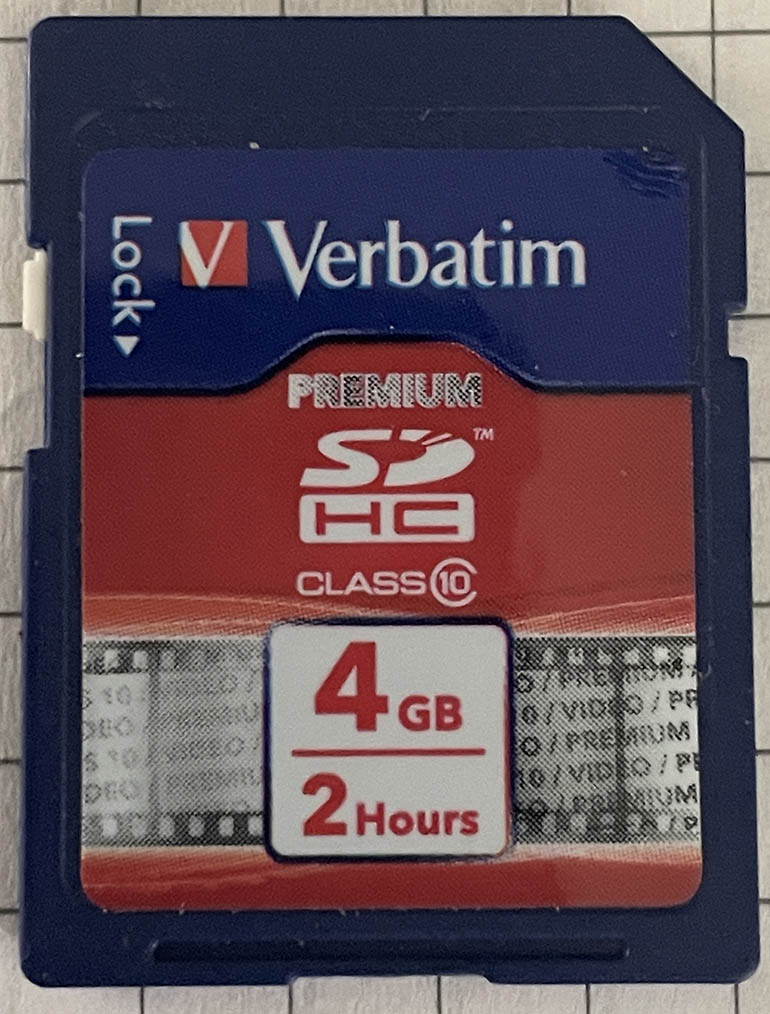 Verbatim 4GB SD  Memory card