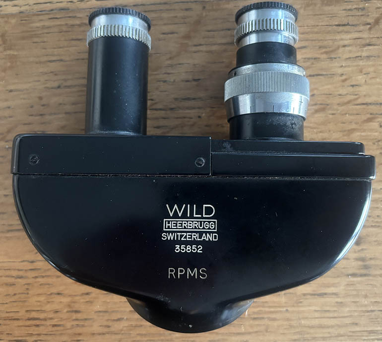 Wild Heerbrugg Microscope Binocular Head with lenses  Microscope Accessories