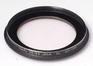 Carl Zeiss 49-58mm with skylight filter Stepping ring